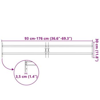 Fenstergitter Verstellbar mit 2 Querstäben 1000-1500 mm