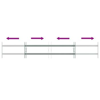 Fenstergitter Verstellbar mit 2 Querstäben 1000-1500 mm