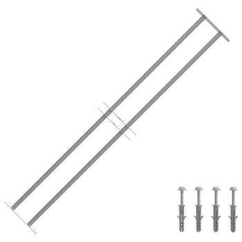 Fenstergitter Verstellbar mit 2 Querstäben 1000-1500 mm