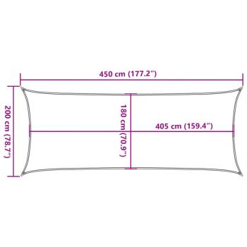 Sonnensegel 160 g/m² Weiß 2x4,5 m HDPE