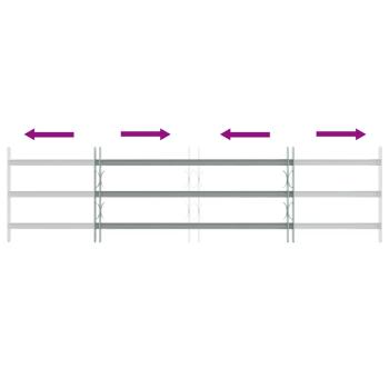Fenstergitter Verstellbar mit 3 Querstäben 1000-1500 mm