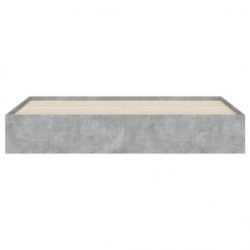 Bettgestell mit Schubladen Betongrau 200x200 cm Holzwerkstoff