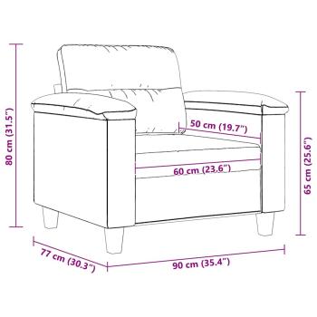 Sessel Creme 60 cm Mikrofasergewebe