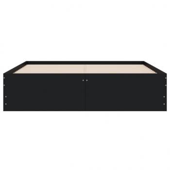Bettgestell mit Schubladen Schwarz 120x200 cm Holzwerkstoff