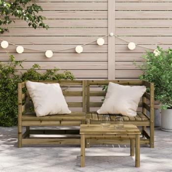ARDEBO.de - Garten-Ecksofas 2 Stk. 70x70x67 cm Kiefernholz Imprägniert