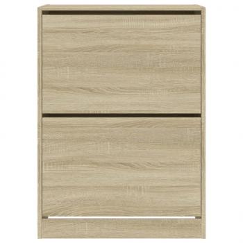 Schuhschrank mit 2 Klappen Sonoma-Eiche 80x42x108 cm