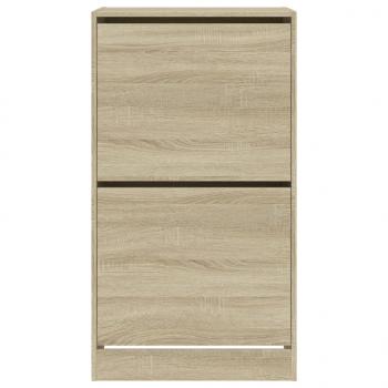 Schuhschrank mit 2 Klappen Sonoma-Eiche 60x42x108 cm