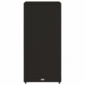 Gartenschrank Schwarz 50x55x115 cm Poly Rattan