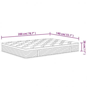 Matratze Taschenfederkern Medium Plus 140x200 cm