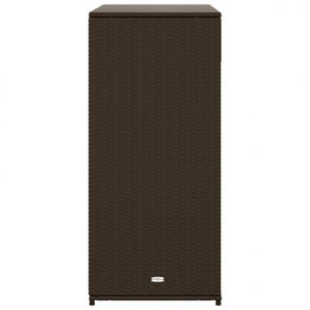 Gartenschrank Braun 105x55x113 cm Poly Rattan