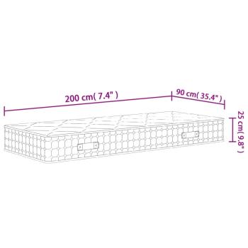 Matratze Taschenfederkern Mittelfest 90x200 cm