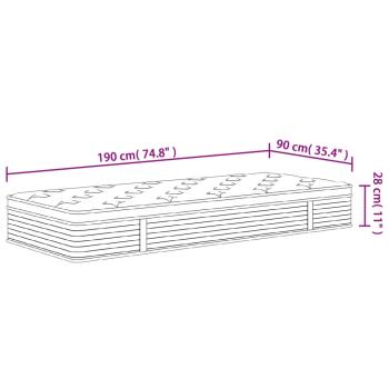 Matratze Taschenfederkern Medium Plus 90x190 cm