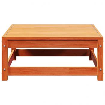 Gartenhocker Wachsbraun 70x70x30 cm Massivholz Kiefer