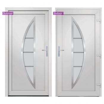 Haustür Weiß 98x208 cm PVC