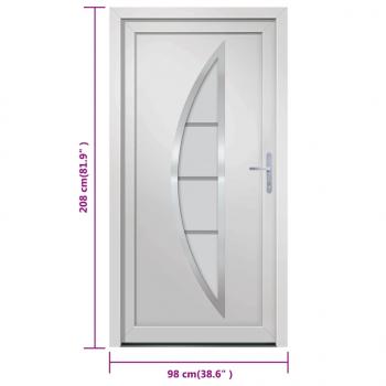 Haustür Weiß 98x208 cm PVC