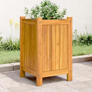 ARDEBO.de - Pflanzkübel mit Einlage 31x31x50 cm Massivholz Akazie