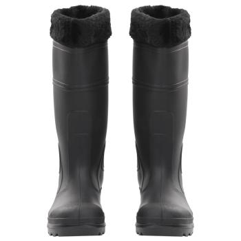 Gummistiefel mit Herausnehmbarem Innenfutter Schwarz Gr. 39 PVC