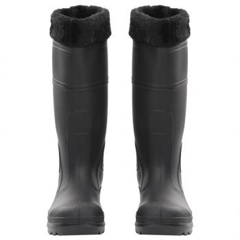 Gummistiefel mit Herausnehmbarem Innenfutter Schwarz Gr. 39 PVC