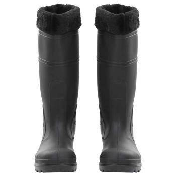 Gummistiefel mit Herausnehmbarem Innenfutter Schwarz Gr. 39 PVC