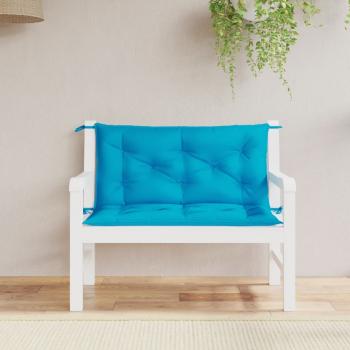 ARDEBO.de - Gartenbank-Auflagen 2 Stk. Hellblau 100x50x7 cm Oxford-Gewebe