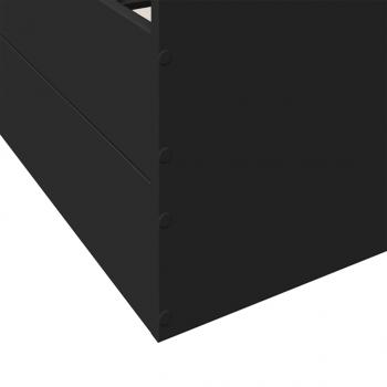 Bettgestell mit Schubladen Schwarz 150x200 cm Holzwerkstoff