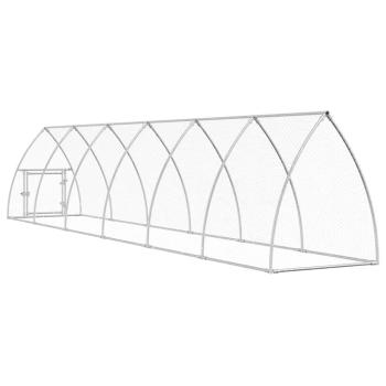 Hühnerkäfig Silbern 600x105x120 cm Verzinkter Stahl