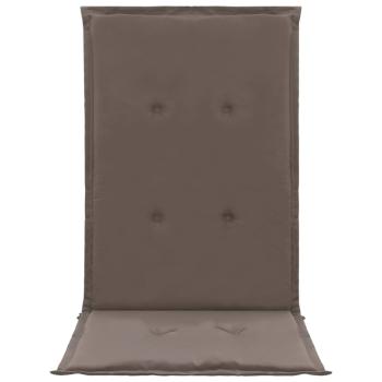 Gartenstuhlauflagen für Hochlehner 2Stk. Taupe 120x50x3cm Stoff