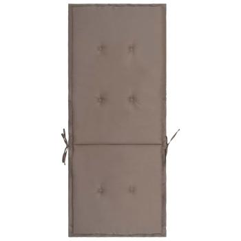 Gartenstuhlauflagen für Hochlehner 2Stk. Taupe 120x50x3cm Stoff
