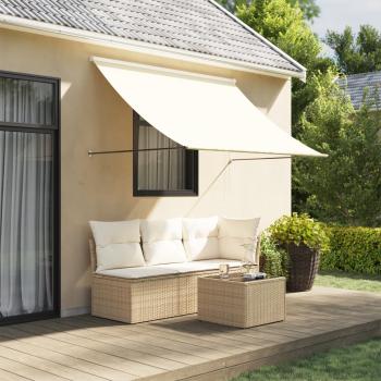 ARDEBO.de - Markise Einziehbar Creme 200x150 cm Stoff und Stahl