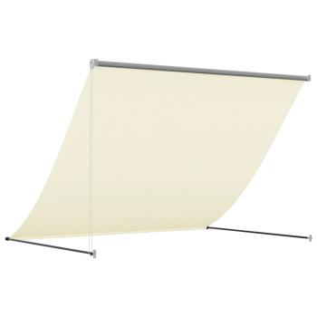 Markise Einziehbar Creme 200x150 cm Stoff und Stahl