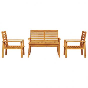 4-tlg. Garten-Lounge-Set Massivholz Akazie