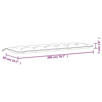 Gartenbank-Auflagen 2 Stk. Blau 200x50x7 cm Oxford-Gewebe