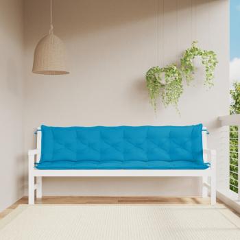ARDEBO.de - Gartenbank-Auflagen 2 Stk. Hellblau 200x50x7 cm Oxford-Gewebe