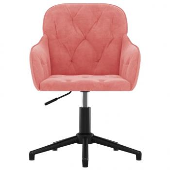Bürostuhl Drehbar Rosa Samt