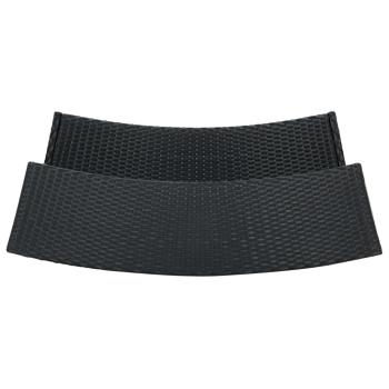 4-tlg. Gartenbar-Set mit Kissen Schwarz