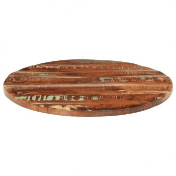 Tischplatte Ø 70x2,5 cm Rund Altholz Massiv