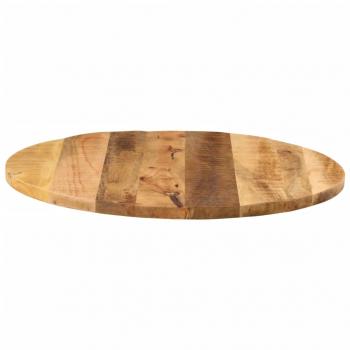 Tischplatte Ø 70x2,5 cm Rund Raues Massives Mangoholz