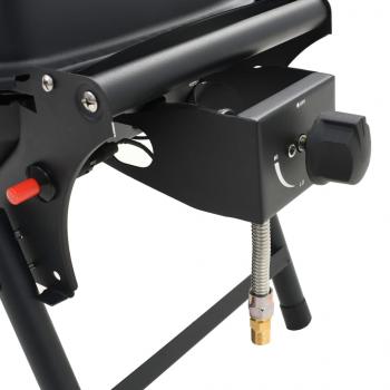 Tragbarer Gasgrill mit Kochzone Schwarz