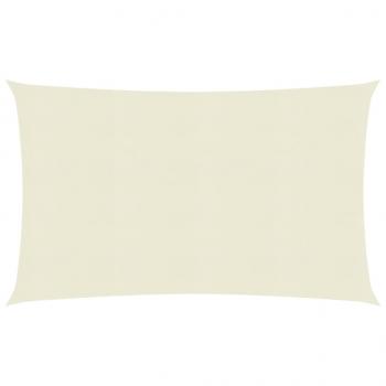 ARDEBO.de - Sonnensegel 160 g/m² Creme 3,5x5 m HDPE   