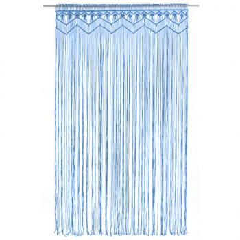 Makramee Vorhang Blau 140x240 cm Baumwolle