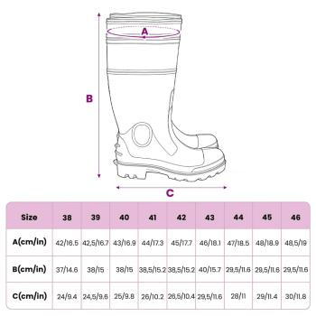 Gummistiefel Schwarz Größe 39 PVC