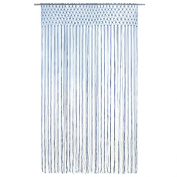 Makramee Vorhang Blau 140x240 cm Baumwolle