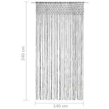 Makramee Vorhang Anthrazit 140x240 cm Baumwolle