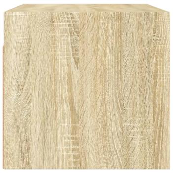 Wandschrank mit Glastüren Sonoma-Eiche 68,5x37x35 cm