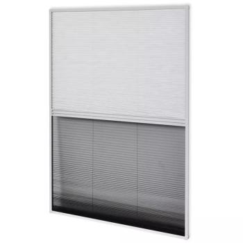 Insektenschutz-Plissee für Fenster Jalousie Aluminium 80x120 cm 