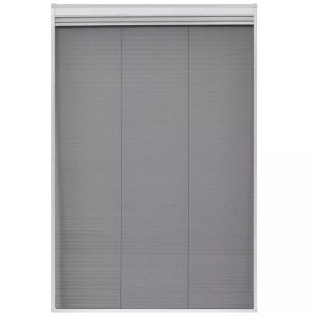 Insektenschutz-Plissee für Fenster Jalousie Aluminium 80x120 cm 