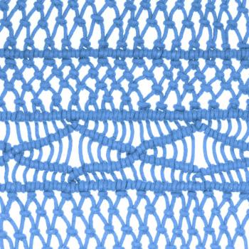 Makramee Vorhang Blau 140x240 cm Baumwolle