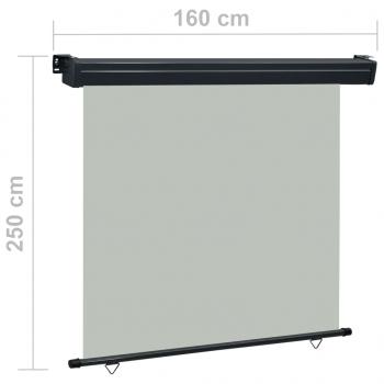 Balkon-Seitenmarkise 160 × 250 cm Grau