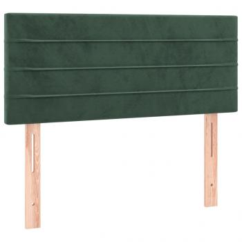Boxspringbett mit Matratze Dunkelgrün 120x190 cm Samt