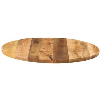Tischplatte Ø 70x1,5 cm Rund Raues Massives Mangoholz